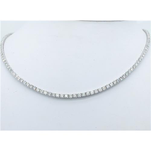 18k White Gold 7.48ct Diamond Tennis Necklace
