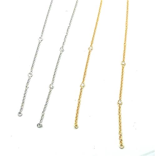 14k Diamond By The Yard Necklace